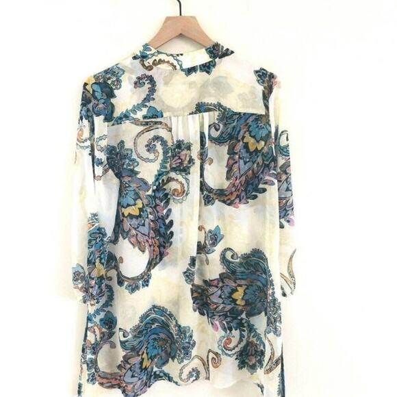 Miraclesuit Swimsuit Cover Up Paisley Sheer S Pool Beach Travel Vacation S - Picture 3 of 6